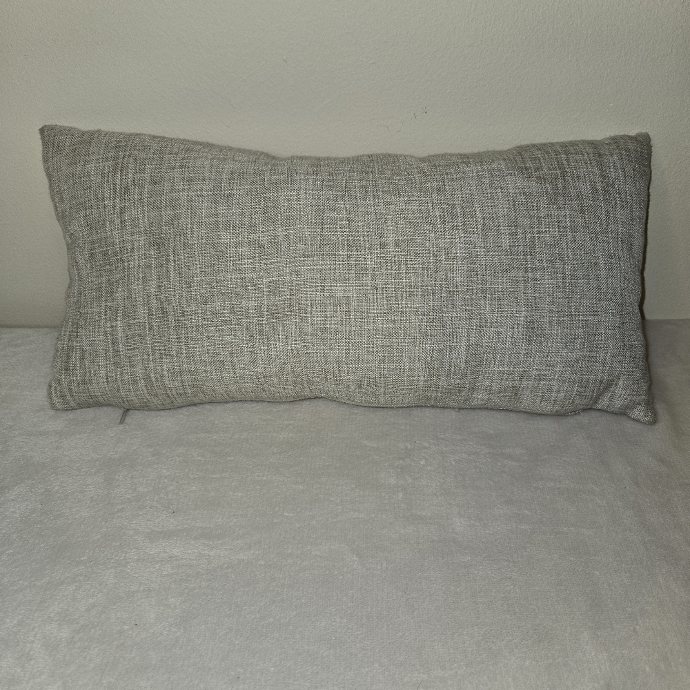 Decorative Gray Pillow with Hugs & Kisses Design - Picture 2 of 4